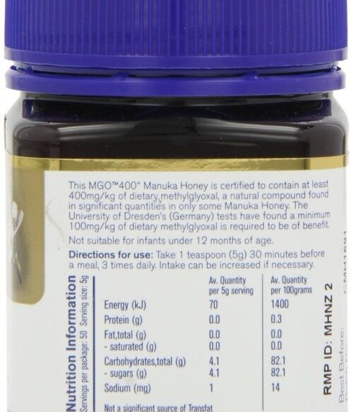 Manuka med MGO™ 400+, 250g / 500g – Obrázok 3