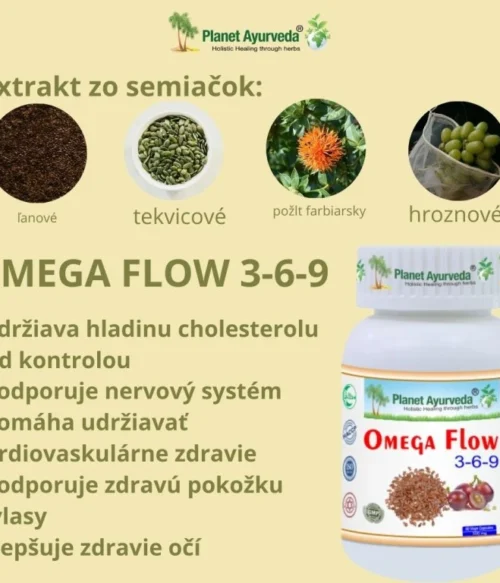 Omega FLOW 3-6-9 – Prírodná rovnováha pre srdce a nervy – 500 mg, 60 kapsúl – Obrázok 2