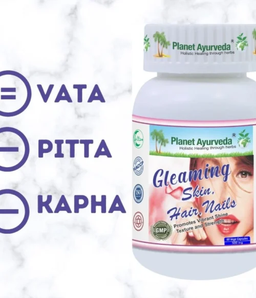 Gleaming Skin, Hair, Nails Formula - Zdravá pokožka, Vlasy, Nehty- 500 mg, 60 kapsúl – Obrázok 2